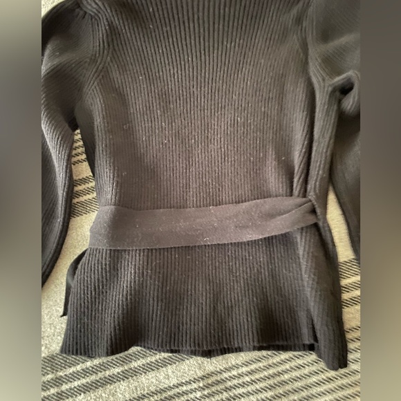 NWT Do & Be black wrap ribbed sweater - Picture 5 of 8